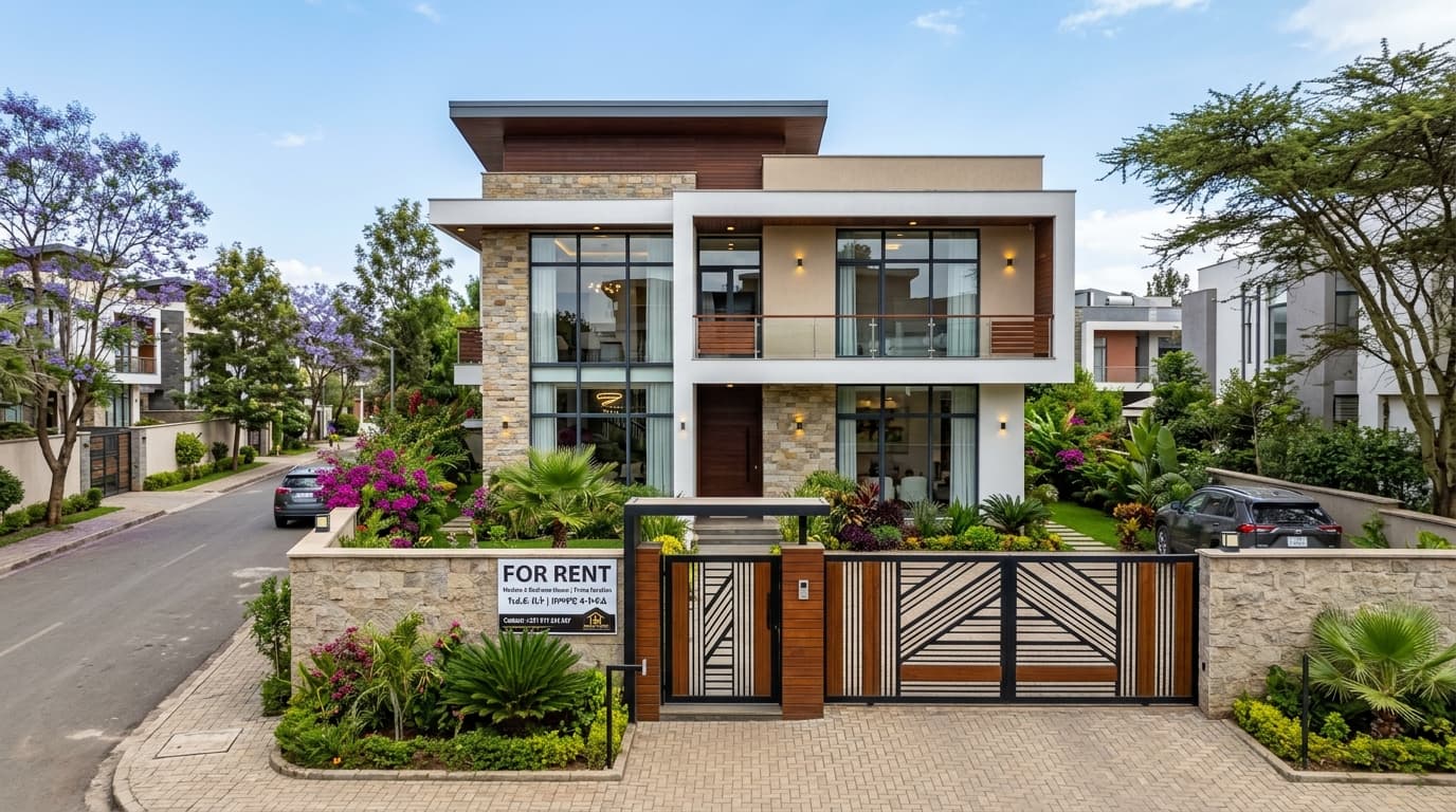 Modern house for rent in Bole Medhanialem